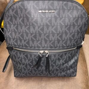 Michael Kors Monogram Black Backpack